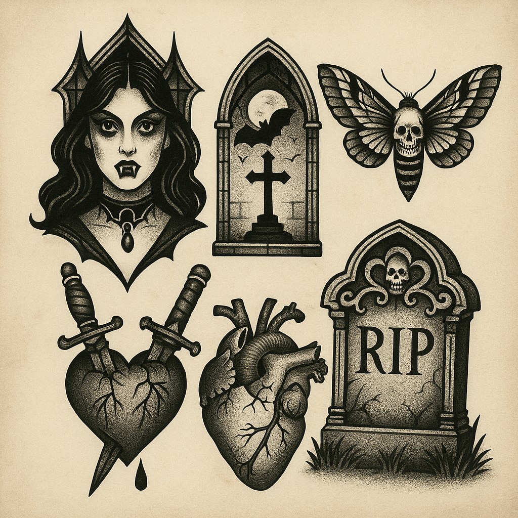 Gothic Flash Tattoo