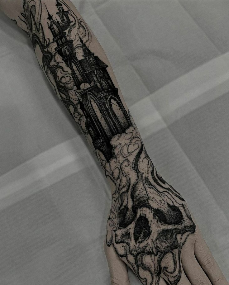 goth tattoo sleeve