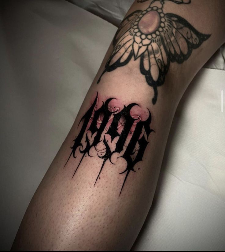 gothic tattoo number fonts