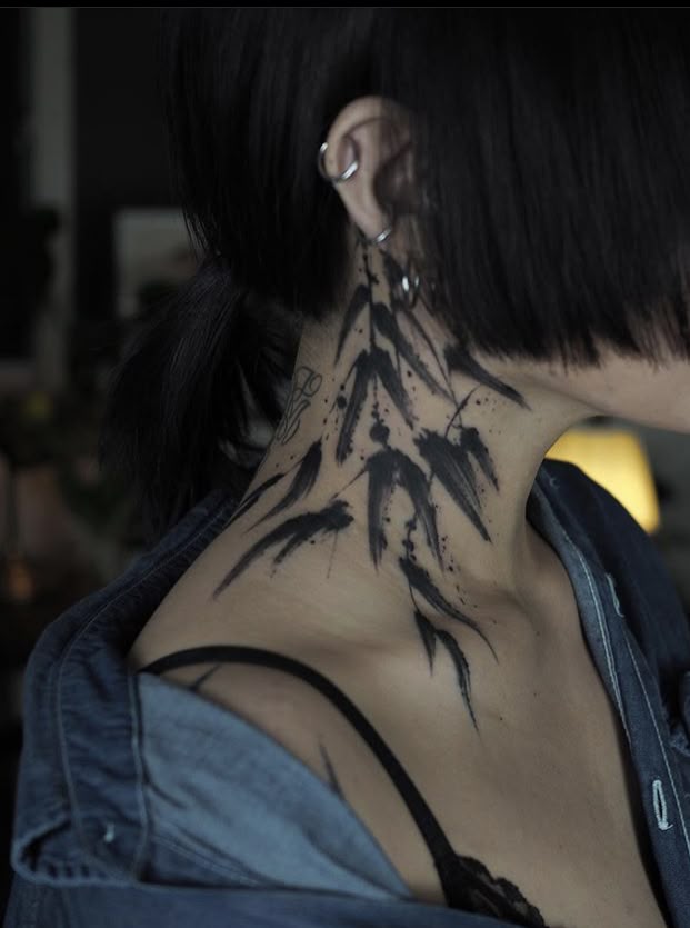 behind the ear tattoos