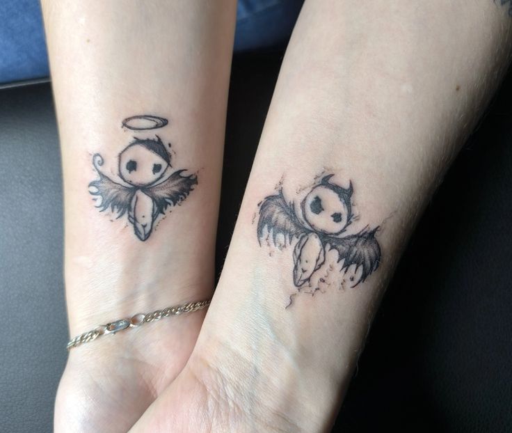 Half Angel Half Demon Tattoo