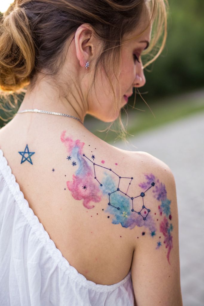Neck To Shoulder Tattoo Women