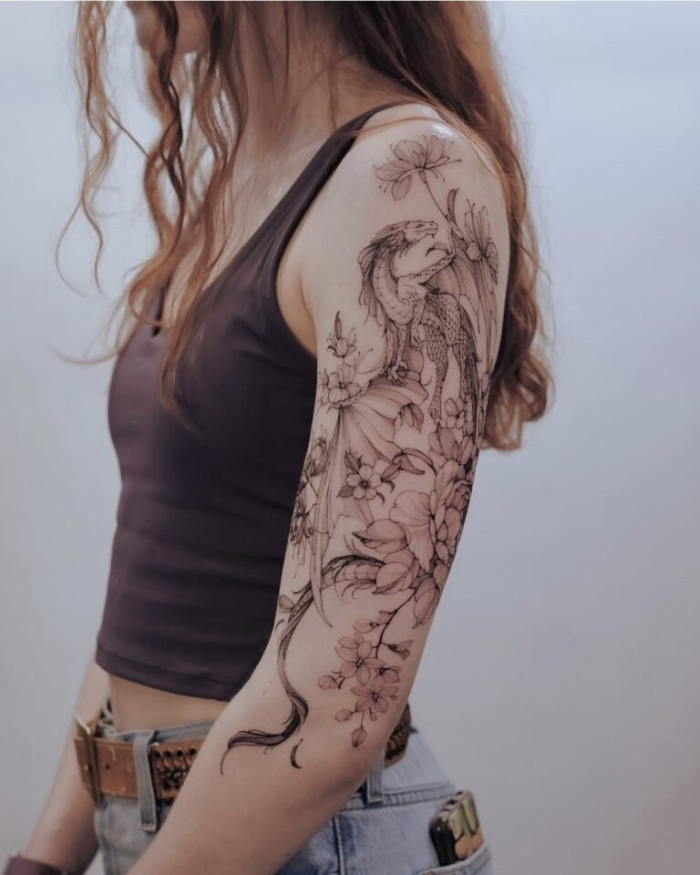 dragon tattoo for women arm