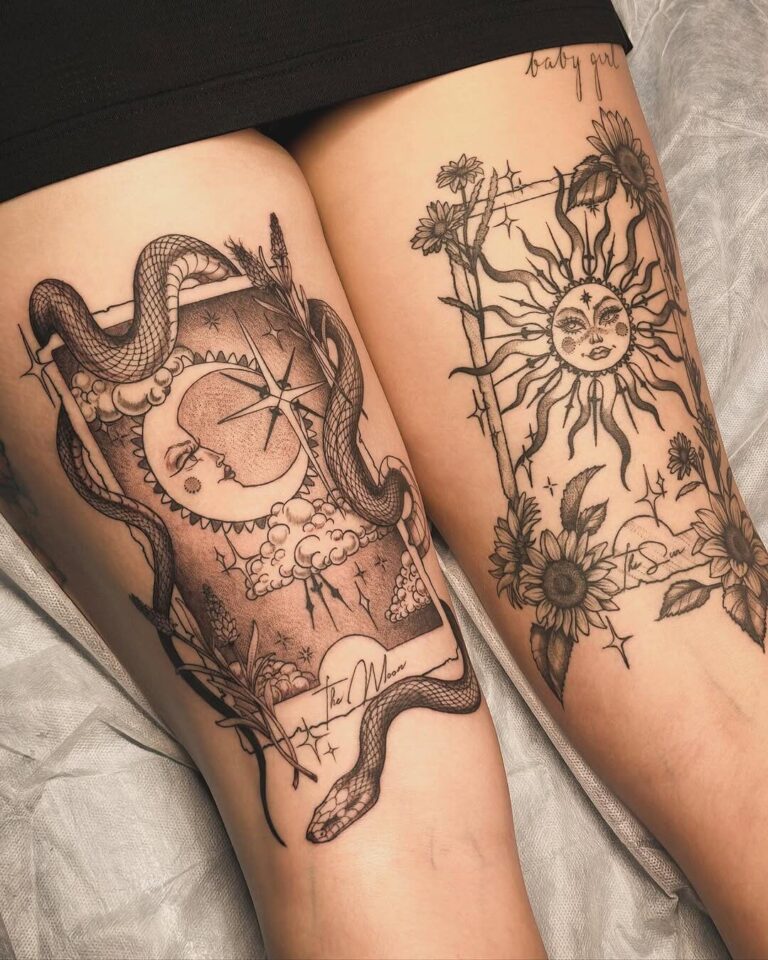 sun and moon tattoo