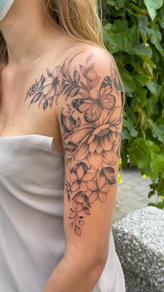Feminine Shoulder Tattoos