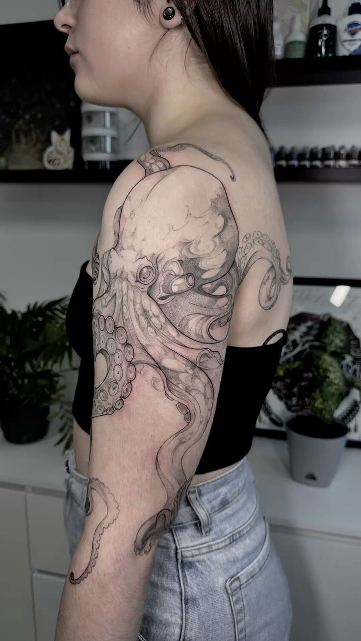 Upper Shoulder Tattoos For Women